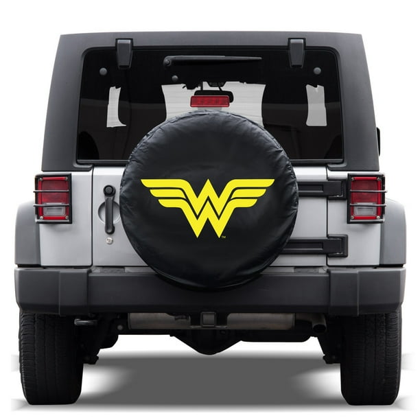 BDK All Weather DC Comics Snug Custom Fit Spare Tire Cover for Jeep Wrangler  (1987-2019 JK, JL, CJ, YJ,& TJ) w/Elastic Band – Wonder Woman 