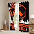 thumbnail image 3 of Homewish Baseball Sport Lover Curtains Pack of 2 (42x84 Each),Boys Ball Game Curtains Blackout,Orange White Black Bedroom Curtains For Boys Teens,Super Cozy Room Decor, 3 of 6