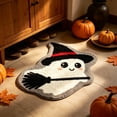 thumbnail image 4 of Wooowa Halloween Ghost Web Witch Hat Floor Mat Polyester 27.6x17.7 Inch Non Slip for Entryway Porch Indoor Festive Decor, 4 of 6