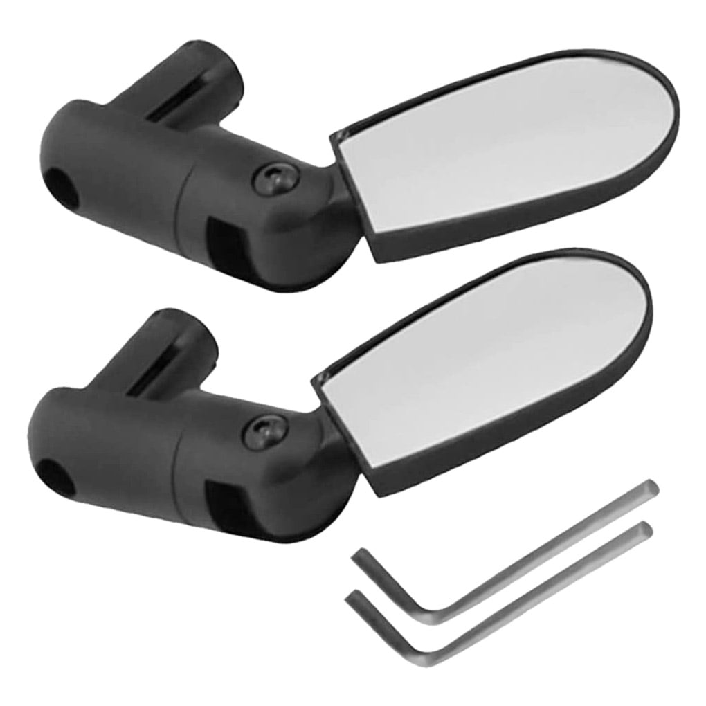 Worallymy 2pcs Bike Rearview Mirror Handlebar End Mounted Adjustable