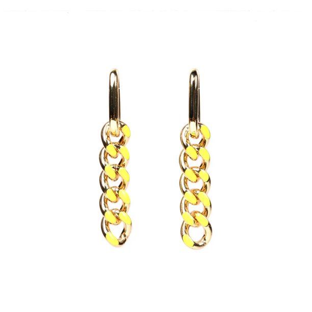 Pendientes de tuerca verdes vintage de aceite de goteo de lujo para mujer, pendiente de cadena de eslabones cubanos Punk, joyería llamativa, regalo de Navidad al por mayor
