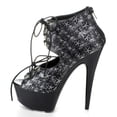 thumbnail image 3 of Ellie Shoes E-609-Becky, 6" Heel Womens Multi Buckle Quilted Stiletto W/ 2" Platform. 5 / Black, 3 of 6