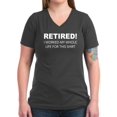 thumbnail image 1 of CafePress - Retired T Shirt - Women's V-Neck Dark T-Shirt, 1 of 1