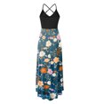 thumbnail image 4 of Vestido de verano para mujer, ajustado, de cintura alta, línea A, vestidos sin mangas de retazos, Sexy, cuello en V, dobladillo sin espalda, vestido veraniego oscilante Fridja  hjkh2077, 4 of 5