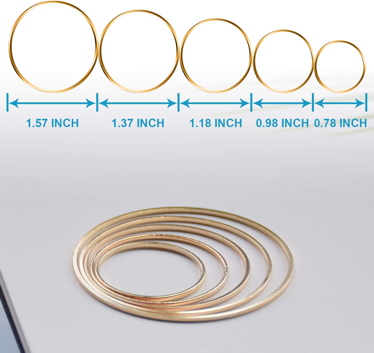 60PCS Beading Hoop Earring Finding, Round Hoop Earrings for Crafting Earring  Hoops for Jewelry Making（20mm;25mm;30mm;35mm;40mm) 