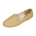 thumbnail image 3 of YHAJDS Loafer Shoes for Women Solid Color Shiny Thread Round Toe Slip On Comfort Flat Work Office Walking Shoes, 3 of 10