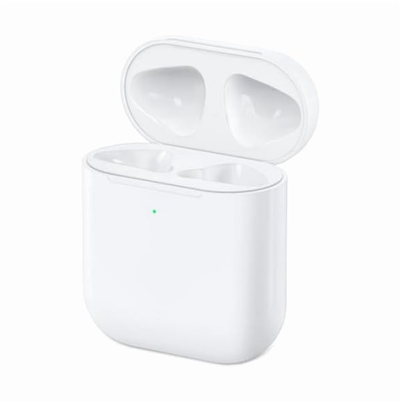 mjw001 Wireless Charging Case Compatible with AirPods 2 1, Case Replacement for AirPods 1st & 2nd with Bluetooth Pairing Sync Button, Earbuds Not Included