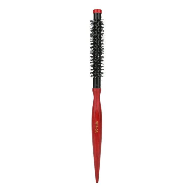 Cepillo para el cabello con cerdas de nailon, Mini cepillo para el cabello con rollo de aluminio ultrafino, cepillo redondo para peinar el cabello, mejora tu experiencia