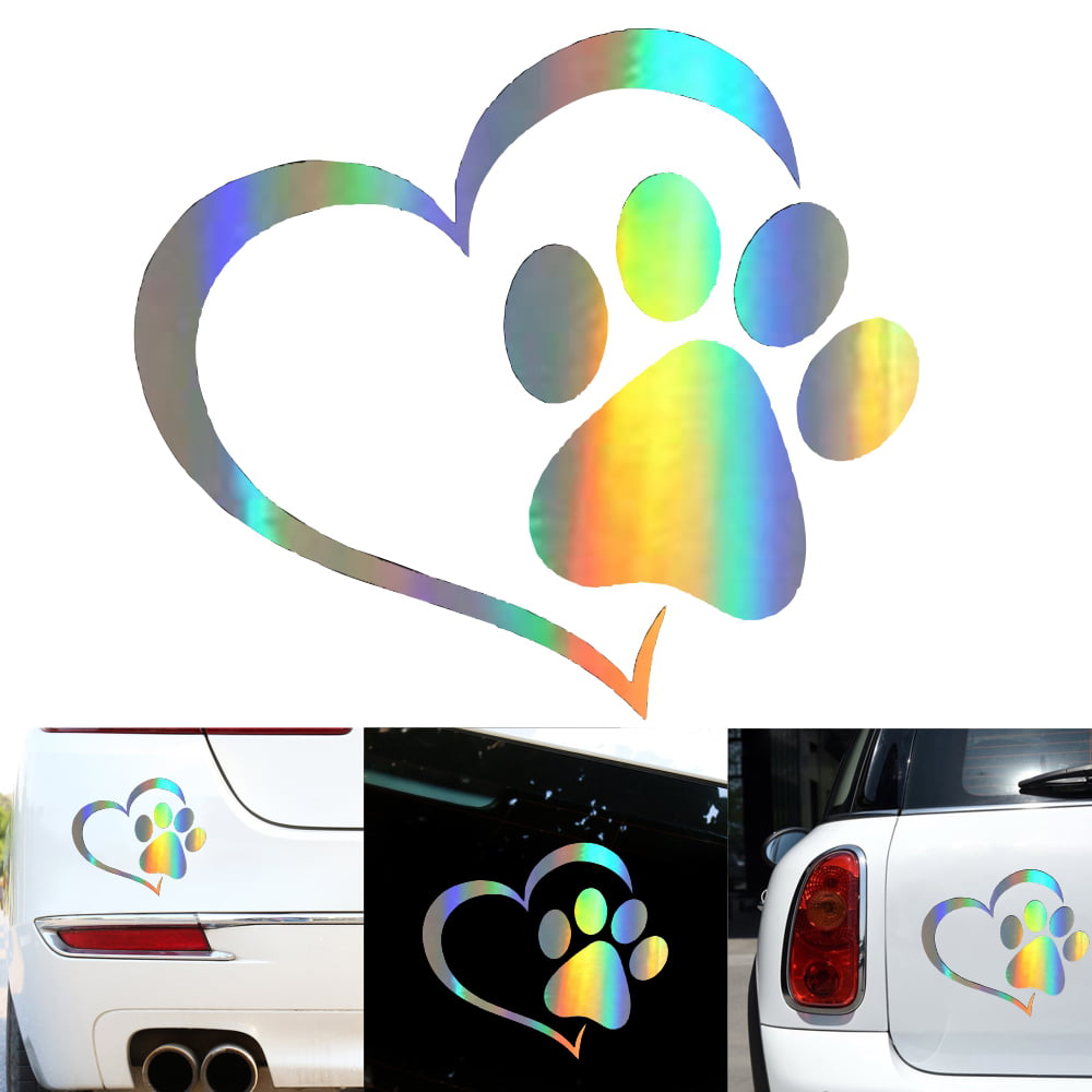 Cute Car Stickers Funnny Cat Paw Print Dog Paw Print Creative ...