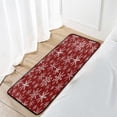thumbnail image 6 of GZHJMY Red Snowflake Kitchen Rug,Christmas Antiskid Mat for Porch Floor Long Door Mat, Non-Slip Bedroom Bedside Mats - 39x20in Carpet Runner, 6 of 6