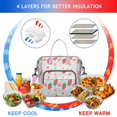 thumbnail image 4 of Strawberry Roomy Insulated Lunch Bags Reusable Lunch Tote for Women Stylish & Functional Large Tote Adult Lunch Box for Post Gym Meals, 4 of 7