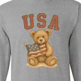 thumbnail image 4 of Inktastic USA Teddy Bear Long Sleeve T-Shirt, 4 of 5