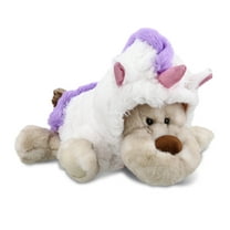 DolliBu Lying Dog Unicorn Plush Stuffed Animal Toy - Super Soft Dogcorn Dress Up with Removable Unicorn Plush Outfit, Cute Fantasy Gift - 14 Inches