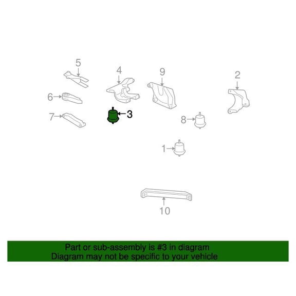 GM 25840450 Mount-Eng Rr