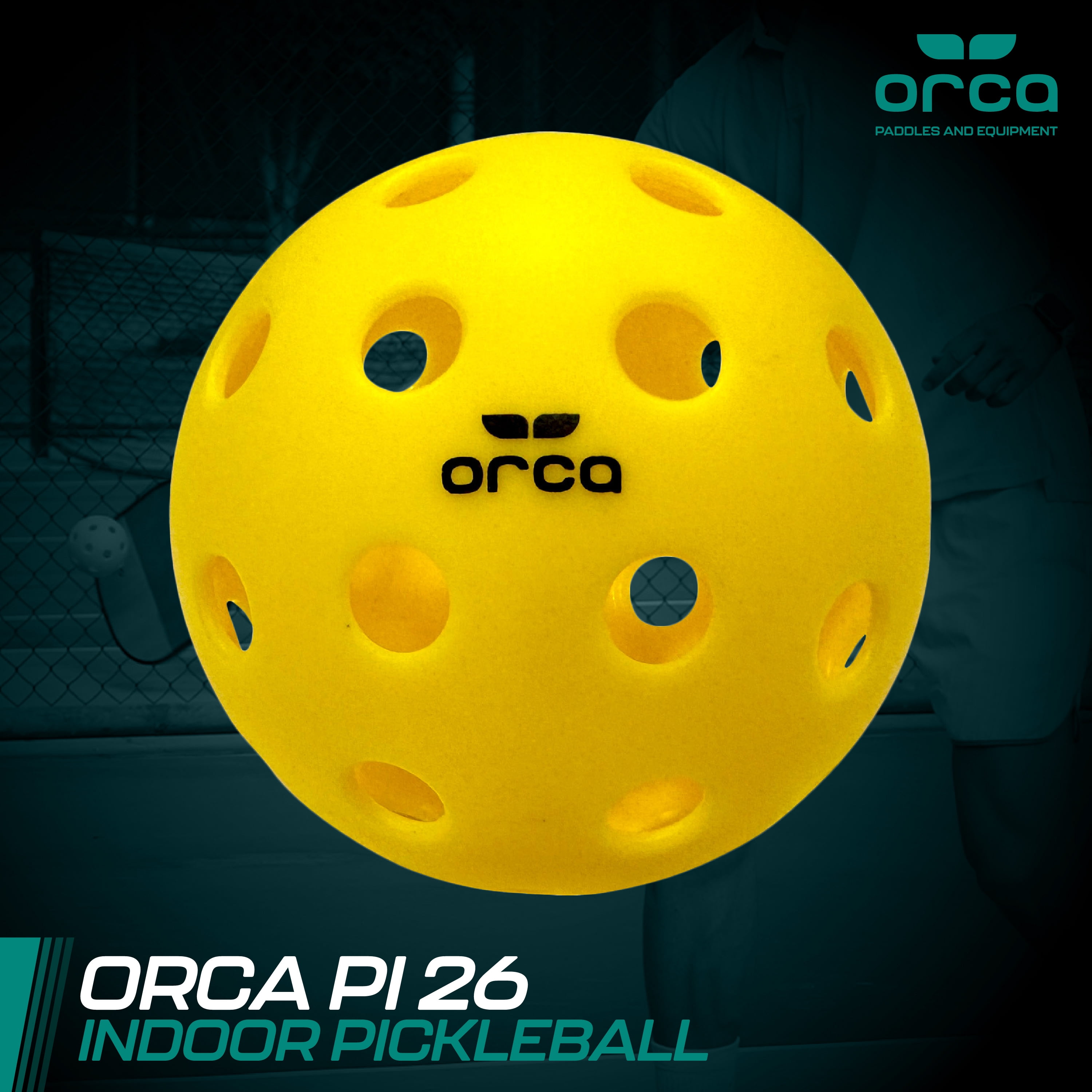 Pickleballs Pi 26, Indoor 6-Pk, USAPA Official Size with 1-Year No-Crack Warranty by Orca