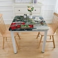 thumbnail image 3 of nygtbtfer Christmas Christmas Tablecloth, Elaoostic Edge Table Cover for Kitchen Dinning Party Patio Table Decor White, 3 of 7