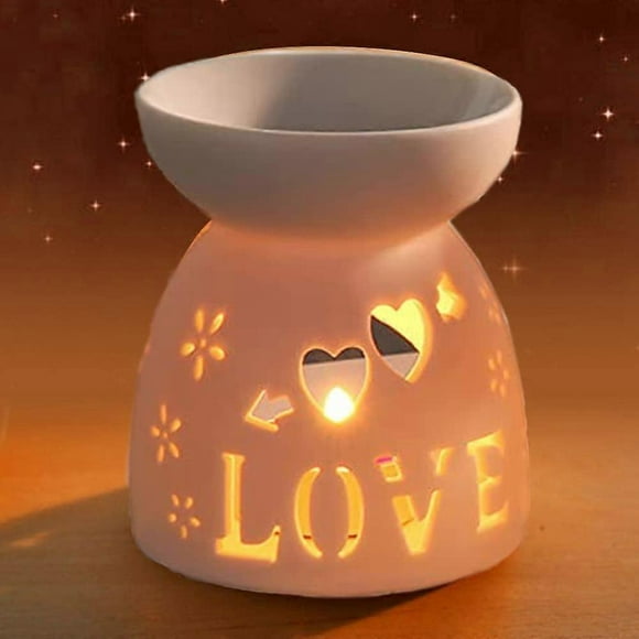 Br?leur Huile Essentielle, Lampe Diffuseur D'huile, Bougeoir Diffuseur en Cramique pour Dcoration Maison, Mditation, Ide Cadeau