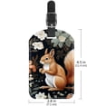 thumbnail image 6 of Square 2Pack PU Leather Squirrel Cruise Luggage Tag with Privacy Cover and Name ID Tag for Travel Handbags Backpacks Luggage Tags, 6 of 6