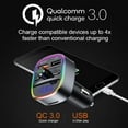 thumbnail image 2 of Car Audio Adapter Bluetooth V5.0 Noise Reduction Car Aux MP3 Player Charger MP3 Player LED Quick Charging Charger Adapter, 2 of 6