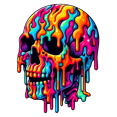 thumbnail image 3 of CafePress - Vibrant Psychedelic Skull Men's Value T Shirt - Men's Classic Cotton T-Shirts, 3 of 3