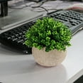 thumbnail image 3 of Artificial Plant Potted Lifelike Round Fake Greenery Plant Faux Plant Decoration, 3 of 10
