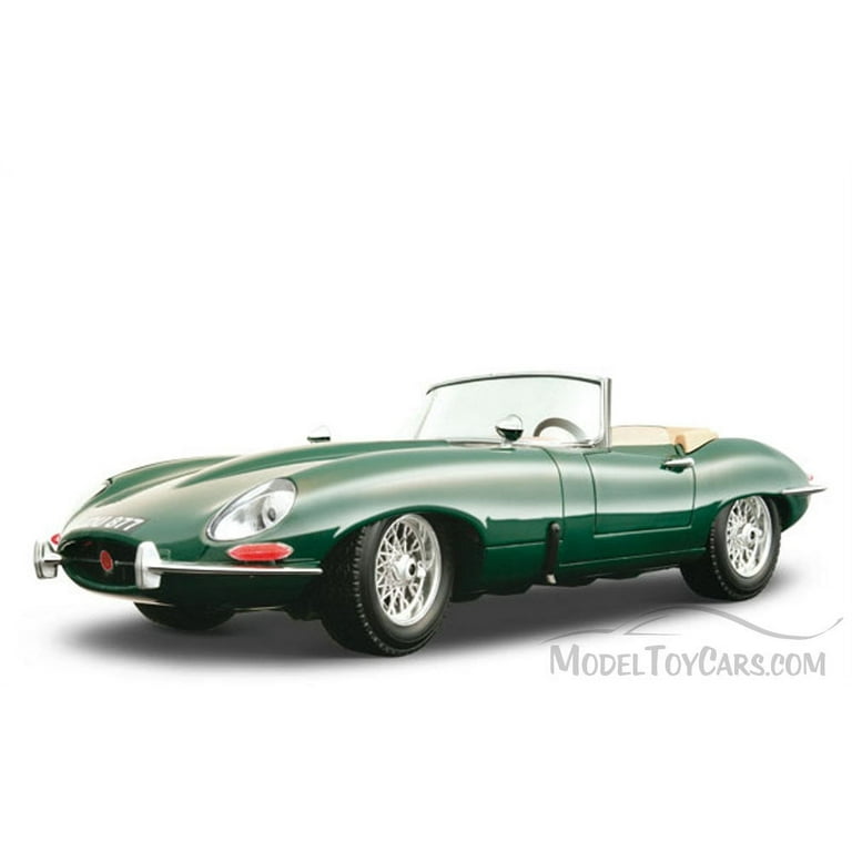 1961 Jaguar E Type Convertible Green 1/18 Diecast Model Car