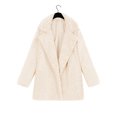 thumbnail image 4 of Abrigo de piel sintética para mujer Chaqueta de lana cálida Manga larga Cuello de solapa con mu Abanopi Abrigo de invierno, 4 of 7