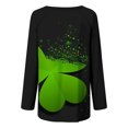thumbnail image 5 of QIPOPIQ Chemises à Manches Longues pour Femmes Col Rond T-Shirts St. Patrick's Day Tunique T-Shirt Imprimé Shamrock T-Shirt Vert Chanceux Hauts Chemises St Patricks Day Col Rond Chemises de Vacances Offres, 5 of 5