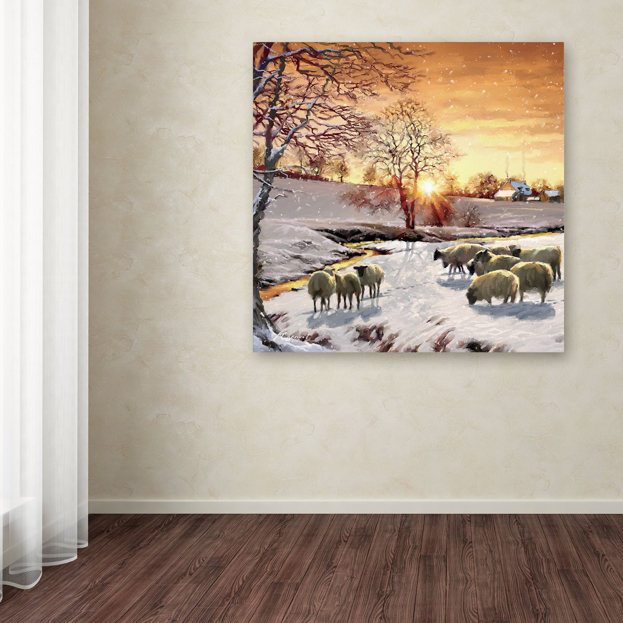 Trademark Fine Art 'Winter Sheep II' Canvas Art by The Macneil Studio