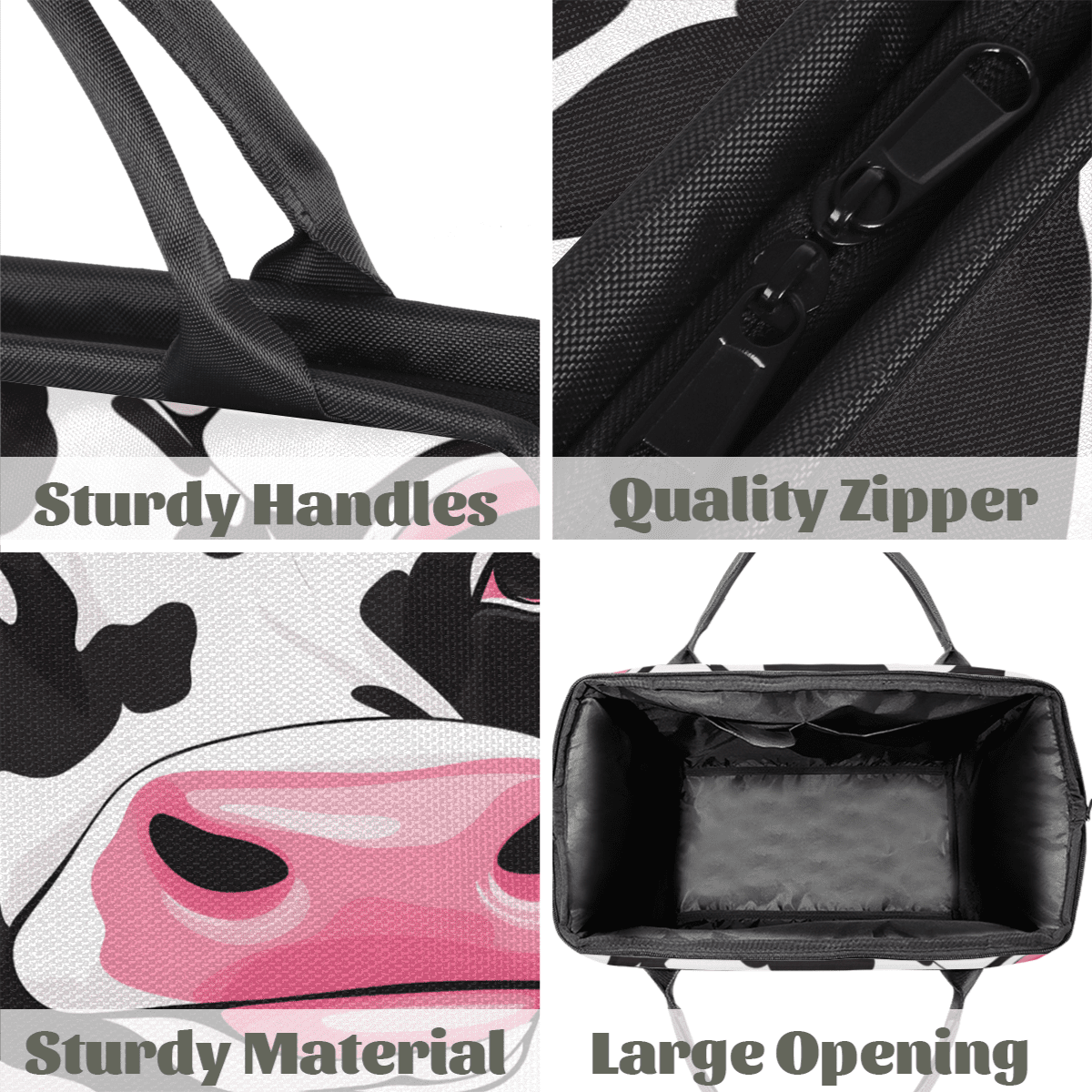 Herdesigns Cow Weekender Travel Duffel Bag Funny Carry On Overnight Gym Hospital Bag Personal Item Travel Bag