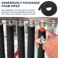 thumbnail image 6 of 6 Inch Foam Pipe Insulation Tube, Self-Sealing Outdoor Water Pipe Cover, Freeze Protection Foam Tubing for AC Lines, Garden Faucets and Plumbing, Black/2PC, 6 of 6