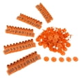thumbnail image 1 of TISHITA 100 Sets Orange 1-100 Number Plastic Livestock Ear Tag Animal Tag for Goat Sheep, 1 of 8