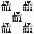 thumbnail image 2 of Langgg 6x Multifunctional Usage Scraper Lightweight And Flexible Plastic Spatula Black 5Set, 2 of 6