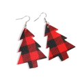 thumbnail image 4 of CEHVOM Christmas Fashion Trend Personality Leather Pattern Drop Earrings Jewelry Gift, 4 of 5