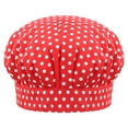 thumbnail image 2 of TOPTIE Chef Hat for Kid & Adult, Cotton Elastic Adjustable Kitchen Cooking Baking Hat-Red Dot-S, 2 of 7