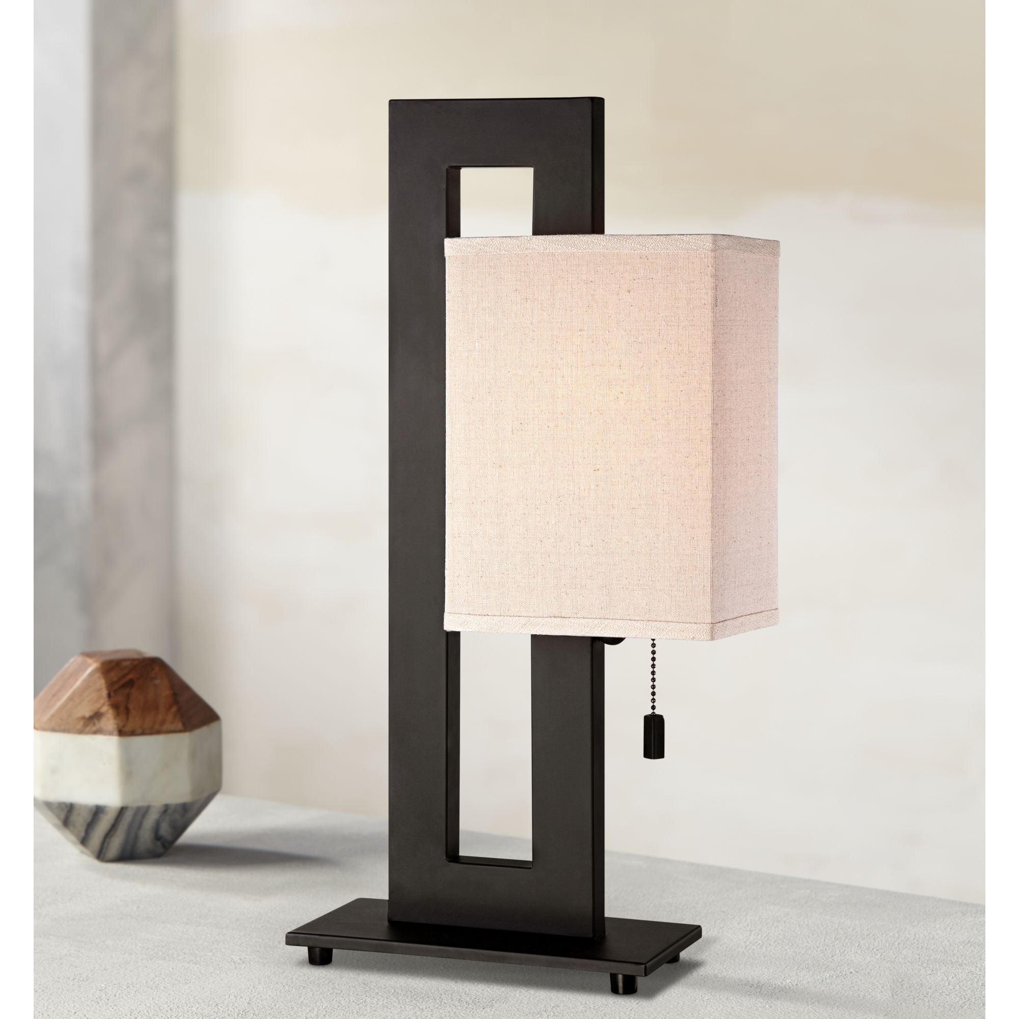 360 Lighting Modern Accent Table Lamp Espresso Bronze Floating