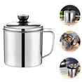 thumbnail image 4 of BRIGHTFUFU 1 Set Grease Container for Kitchen with Strainer Stainless Steel Oil Filter Pot Large Capacity Oil Holder for Cooking Convenient Oil Storage Can for Home, 4 of 7