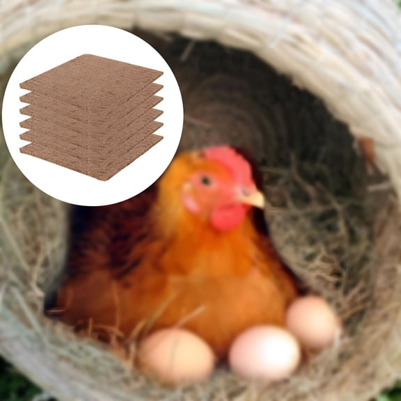 ZULAR 6 Pieces Egg Laying Mats Coop Nesting Pads Set Soft Multifunctional Washable Breathable Chicken Nest Box Liners Nest Box Pads 20x20cm