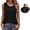 Black, variant on Women's Round Neck Sleeveless Cotton Linen Blouse Casual Loose Fit Summer Basic Top by Yigetop Beige L