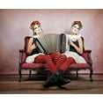 thumbnail image 2 of Vanhercke, Monika 17x15 Gold Ornate Wood Framed with Double Matting Museum Art Print Titled - Twins, 2 of 4