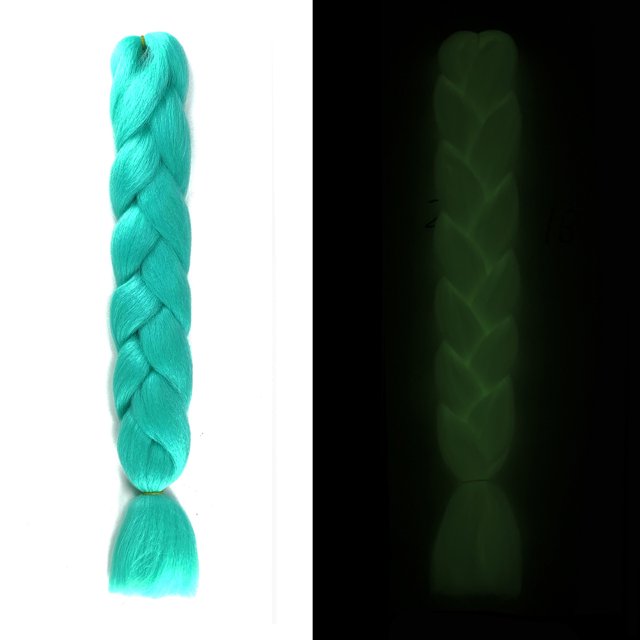 Peluca de trenza grande de seda luminosa de baja temperatura Color degradado de color fluorescente de alta temperatura