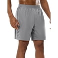 thumbnail image 2 of MIER Men's Quick-Dry Lightweight Training Running & Basketball Athletic Shorts, No Pockets, No Liner, Light Grey, XS, 2 of 7
