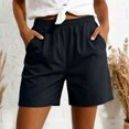 thumbnail image 2 of GHIIYER Cotton Hiking Shorts for Women Casual High Waisted Elastic Shorts with Pockets Summer Clothes Size XL, 2 of 6