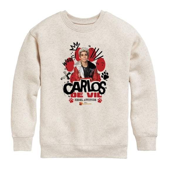 Descendants - Carlos De Vil - Youth Boys Crew Fleece Sweatshirt