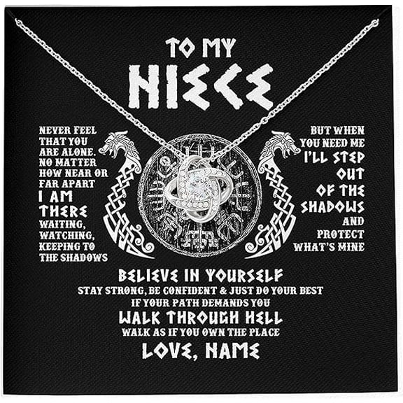 Jewelry for Women, Necklace Gift for Niece from Uncle, Birthday Gift for Niece from Uncle, Zircon Necklace for Her, To My Niece Necklace for Niece with Message Card and Gift Box