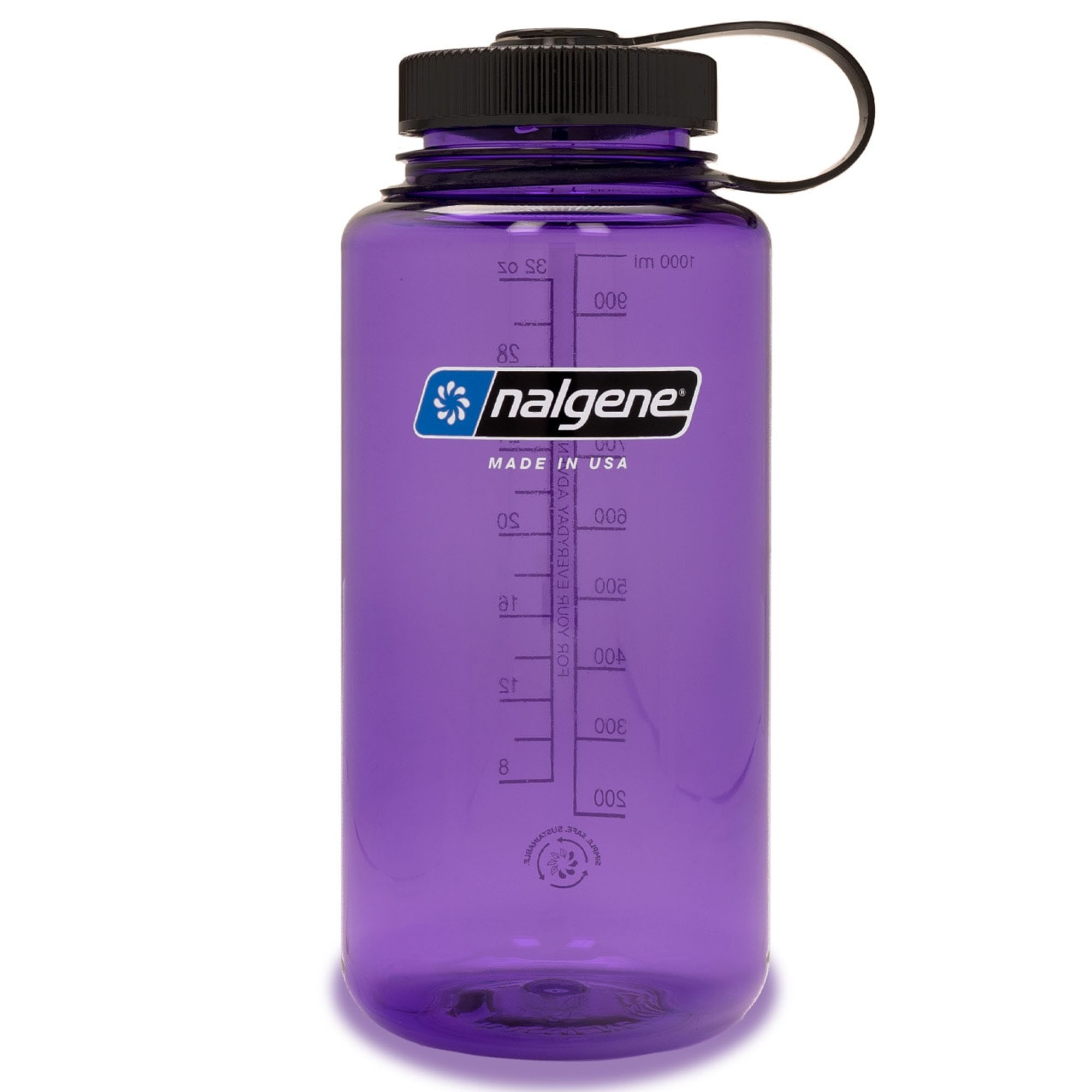 Nalgene Sustain 32 oz. Tritan Wide Mouth Water Bottle - Purple/Black