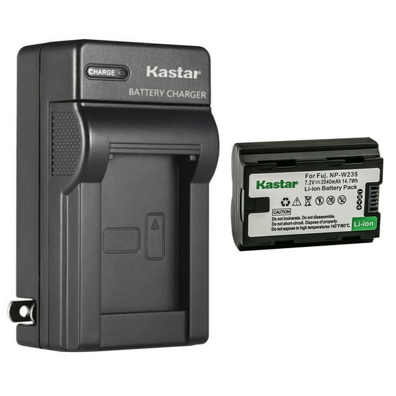 Kastar 1-Pack NP-W235 Battery and AC Wall Charger Replacement for Fujifilm NP-W235 NPW235 Battery, Fujifilm BC-W235 BCW235 Battery Charger, Fujifilm GFX 100S GFX100S Medium Format Mirrorless Camera