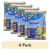 (4 pack) 3-D Pet Products Premium Parakeet Bird Food, with Probiotics, 7.5 lb. Zipper Seal Bag, for Daily Feeding
