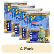 (4 pack) 3-D Pet Products Premium Parakeet Bird Food, with Probiotics, 7.5 lb. Zipper Seal Bag, for Daily Feeding