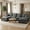 131" Grey, variant on Shaiailed 131" Gray Oversized Modular Sectional Sofa with 2 ottomans,U Shaped Sectional Couch with 2 Throw Pillows,Upholstered Chenille Couch for Apartment & Living Room